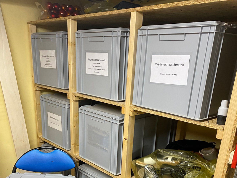 6x Aufbewahrungsbox Behälter Kiste für Küche Keller Garage Dachboden 2,7Liter 