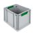 Eurobox, NextGen Hängeregisterbox, Griffe grün geschlossen, 400x300x320mm - Palette