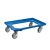 Kunststoff Transportroller Offen - Blau - mit Gummiräder, 2 Lenkrollen und 2 Bockrollen - Palette