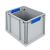 Eurobox, NextGen Hängeregisterbox, Griffe blau geschlossen, 400x300x320mm - Palette
