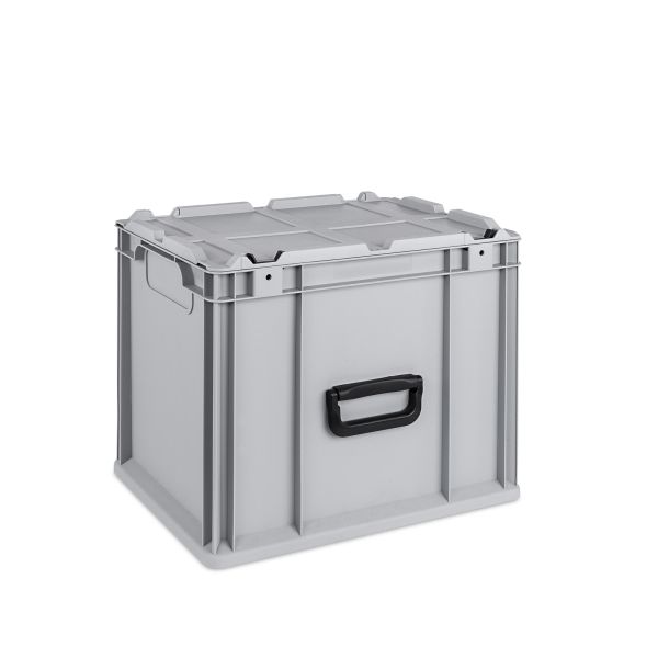 Euro-Stapelbox mit Koffergriff / Werkzeugkoffer 600x400x156 mm aus PP LxBxH 