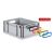 Eurobox NextGen 2.0 - Griffe geschlossen - Schwarz - 600 x 400 x 220 mm - Palette
