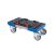 Transportroller metaBOX L - 500x300 - Gummiräder 2 Bremsrollen und 2 Lenkrollen - Blau - Einzel