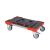 Transportroller metaBOX XL - 600x400 - Gummiräder 2 Bremsrollen und 2 Lenkrollen - Rot - Einzel