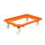 Kunststoff Transportroller Offen - Orange - mit Kunststoffräder, 4 Lenkrollen - Palette