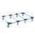 Transportroller VARIABLE - 1200x800 - 2x unterteilt - Gummiräder 8 Lenkrollen Blau - Einzel