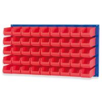 Systemplatte mit Sichtlagerboxen 2.0 - rot (45 St.)