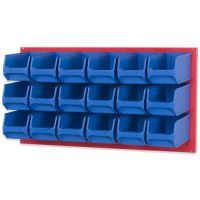Systemplatte mit Sichtlagerboxen 3.0 - blau (18 St.)