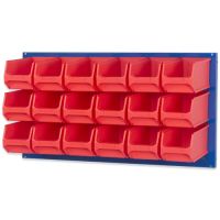 Systemplatte mit Sichtlagerboxen 3.0 - rot (18 St.)