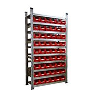 Grundregal Tiefe 320 für  Sichtlagerbox 3.0 rot