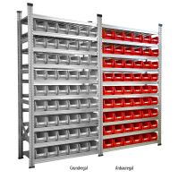 Anbauregal Tiefe 320 für Sichtlagerbox 3.0 rot
