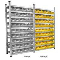 Anbauregal Tiefe 320 für Sichtlagerbox 3.0 gelb