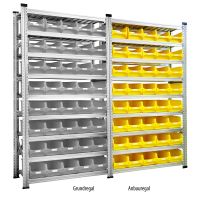 Anbauregal Tiefe 320 für Sichtlagerbox 4.0 gelb