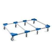 Transportroller VARIABLE - 1200x800 - 2x unterteilt mit 8 Gummirädern