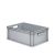 Eurobehälter UNISTA mit offenen Griffen 64-220 - Karton - grau