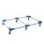 Transportroller VARIABLE - 1200x800 - 1x unterteilt - Gummiräder 6 Lenkrollen Blau - Palette