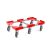 Transportroller VARIABLE - 600x400 - 1x unterteilt - Gummiräder 6 Lenkrollen Rot - Karton
