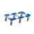 Transportroller VARIABLE - 600x400 - 1x unterteilt - Gummiräder 6 Lenkrollen Blau - Karton