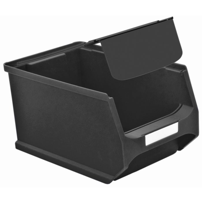 Schwarze Abdeckung auf einer schwarzen Sichtlagerbox 3.0