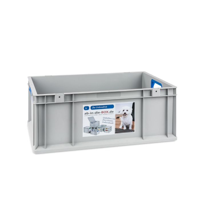 Eurobox 60x40x22 Cm - Contenitore Impilabile In PP, Argento, Con Zollstock In Omaggio - Foto 8