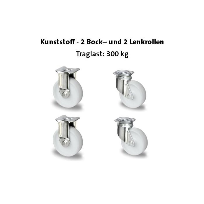 Transportroller GESCHLOSSEN  - 600x400 - mit Kunststoffrädern