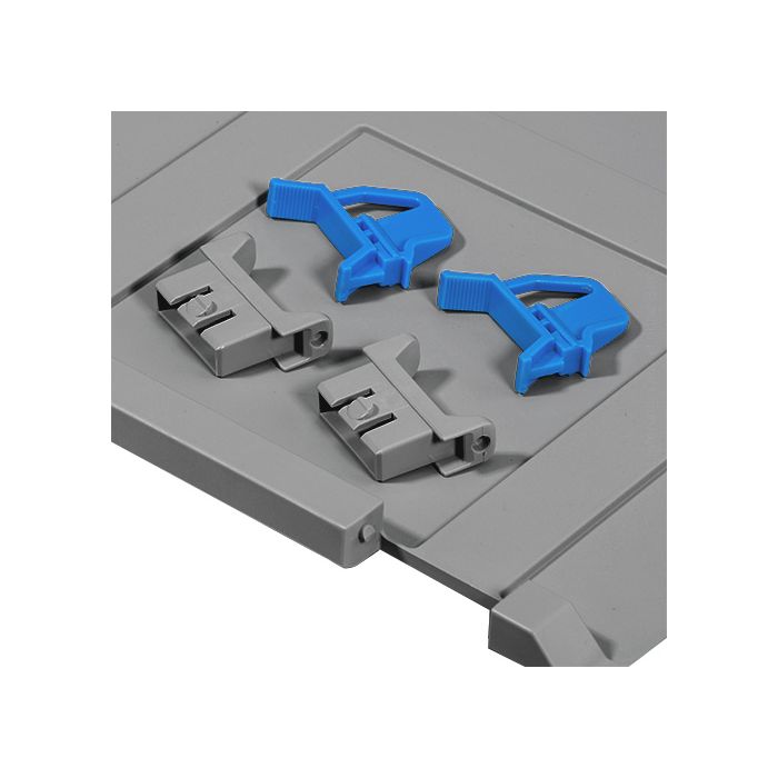AidB Scharnierdeckel Set Für Eurobox NextGen 600 X 400 – Inkl. 2 Gelbe Schiebeschnappverschlüsse