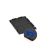 Auflagedeckel Set 400 x 300 für Eurobox NextGen 2.0 Cycle - Anthrazit - inkl. 4 blaue Schiebeschnappverschlüsse