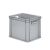 Eurobehälter UNISTA mit offenen Griffen 43-320 - Palette - grau