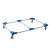 Transportroller VARIABLE - 1200x800 - 1x unterteilt - Gummiräder 4 Lenkrollen Blau - Palette