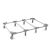 Transportroller VARIABLE - 1200x800 - 2x unterteilt - Gummiräder 8 Lenkrollen Grau - Karton