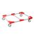 Transportroller VARIABLE - 800x600 - 1x unterteilt - Gummiräder 4 Lenkrollen Rot - Palette