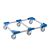 Transportroller VARIABLE - 800x600 - 1x unterteilt - Gummiräder 6 Lenkrollen Blau - Palette