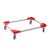 Transportroller VARIABLE - 800x600 - Gummiräder 4 Lenkrollen Rot - Palette