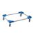 Transportroller VARIABLE - 800x600 - Gummiräder 4 Lenkrollen Blau - Karton