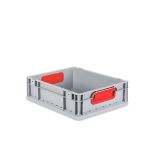 Eurobox, NextGen Color, Griffe rot geschlossen, 400x300x120mm - Karton