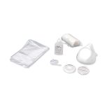 BOX M Mund-Nasen-Maske  - weiß - im PE Beutel mit Desinfektionsmittel und Pads