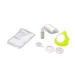 BOX M Mund-Nasen-Maske - leuchtgelb - im PE Beutel mit Mikrosilber und Pads