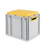 Eurobox, NextGen Seat Box, gelb Griffe offen, 43-32 - Palette