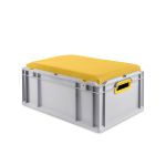 Eurobox, NextGen Seat Box, gelb Griffe offen, 64-22 - Einzel