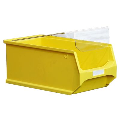 Durchsichtige Abdeckung auf einer gelben Sichtlagerbox 4.0
