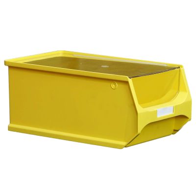 Durchsichtige Abdeckung auf einer gelben Sichtlagerbox 4.0