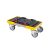 Transportroller metaBOX L - 500x300 - Gummiräder 2 Bremsrollen und 2 Lenkrollen - Gelb - Gebinde-Karton