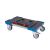 Transportroller metaBOX XL - 600x400 - Gummiräder 2 Bremsrollen und 2 Lenkrollen - Blau - Gebinde-Karton