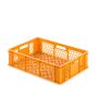 Offene, orangefarbene Bäcker- und Konditorenkiste mit robusten Wänden und Rippen mit den Maßen 600x400x171 mm thumbnail
