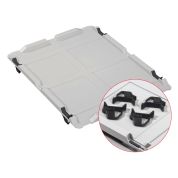 Auflagedeckel Set Eurobox NextGen – 400 x 300, inkl. 4 schwarze Schiebeschnappverschlüsse