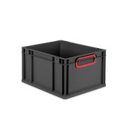 Eurobox NextGen 2.0 Cycle - Griffe geschlossen - Rot - 400 x 300 x 220 mm  - Anthrazit - Einzel