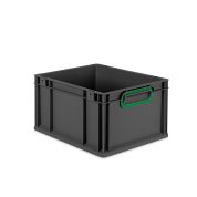 Eurobox NextGen 2.0 Cycle - Griffe geschlossen - Grün - 400 x 300 x 220 mm  - Anthrazit - Einzel