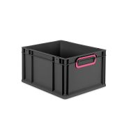 Eurobox NextGen 2.0 Cycle - Griffe geschlossen - Magenta - 400 x 300 x 220 mm  - Anthrazit - Einzel