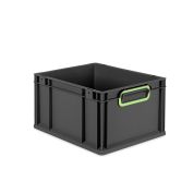 Eurobox NextGen 2.0 Cycle - Griffe geschlossen - Hellgrün - 400 x 300 x 220 mm  - Anthrazit - Einzel