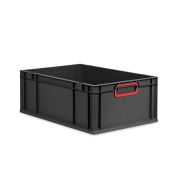 Eurobox NextGen 2.0 Cycle - Griffe geschlossen - Rot - 600 x 400 x 220 mm  - Anthrazit - Einzel